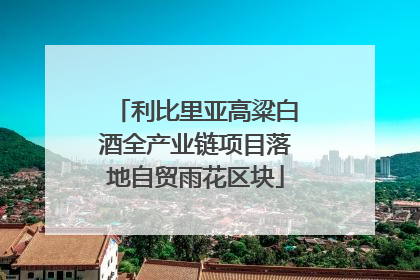 利比里亚高粱白酒全产业链项目落地自贸雨花区块