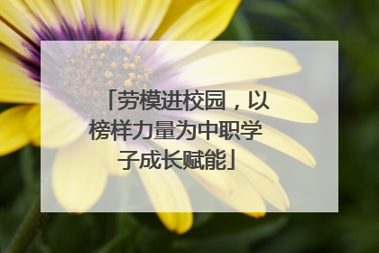 劳模进校园，以榜样力量为中职学子成长赋能