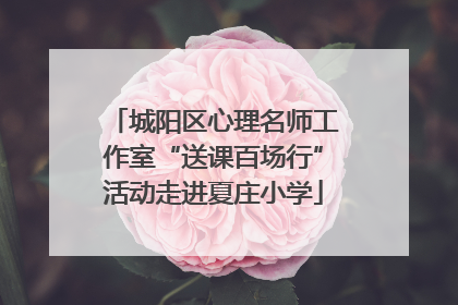 城阳区心理名师工作室“送课百场行”活动走进夏庄小学
