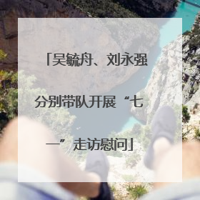 吴毓舟、刘永强分别带队开展“七一”走访慰问