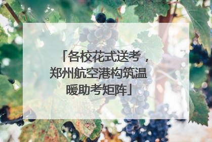 各校花式送考，郑州航空港构筑温暖助考矩阵