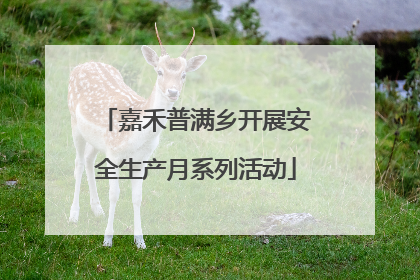 嘉禾普满乡开展安全生产月系列活动
