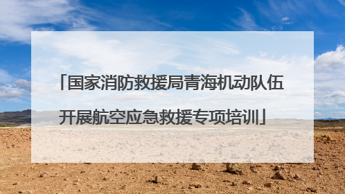 国家消防救援局青海机动队伍开展航空应急救援专项培训