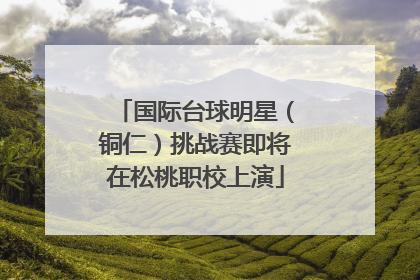 国际台球明星（铜仁）挑战赛即将在松桃职校上演