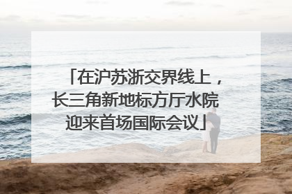 在沪苏浙交界线上，长三角新地标方厅水院迎来首场国际会议