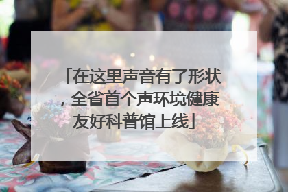 在这里声音有了形状，全省首个声环境健康友好科普馆上线