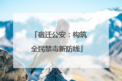 宿迁公安：构筑全民禁毒新防线