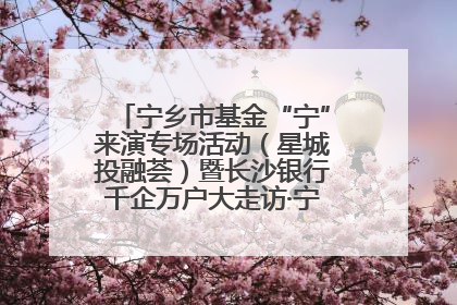 宁乡市基金“宁”来演专场活动（星城投融荟）暨长沙银行千企万户大走访·宁乡专场活动举行