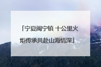 宁夏闽宁镇 十公里火炬传承共赴山海情深