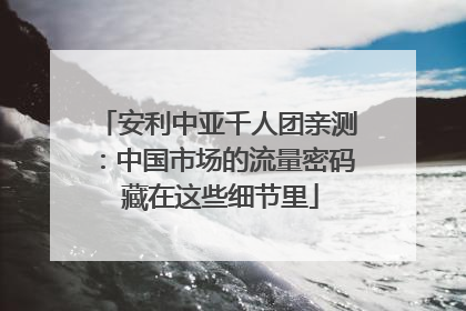 安利中亚千人团亲测：中国市场的流量密码 藏在这些细节里