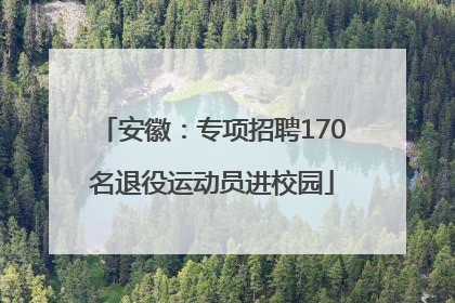 安徽：专项招聘170名退役运动员进校园