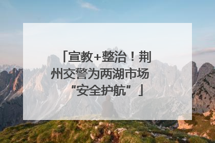 宣教+整治！荆州交警为两湖市场“安全护航”