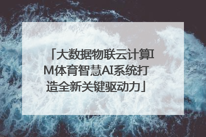 大数据物联云计算IM体育智慧AI系统打造全新关键驱动力