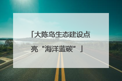 大陈岛生态建设点亮“海洋蓝碳”
