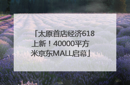 太原首店经济618上新！40000平方米京东MALL启幕