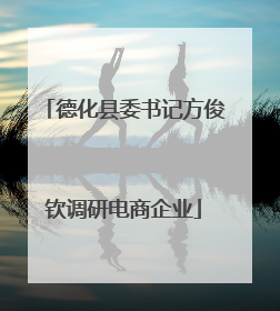 德化县委书记方俊钦调研电商企业