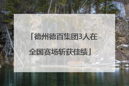 德州德百集团3人在全国赛场斩获佳绩