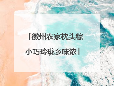 徽州农家枕头粽 小巧玲珑乡味浓
