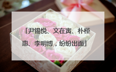 尹锡悦、文在寅、朴槿惠、李明博，纷纷出面