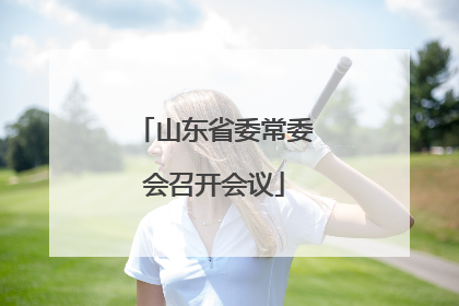 山东省委常委会召开会议