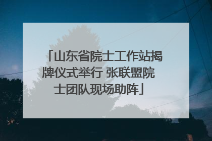山东省院士工作站揭牌仪式举行 张联盟院士团队现场助阵