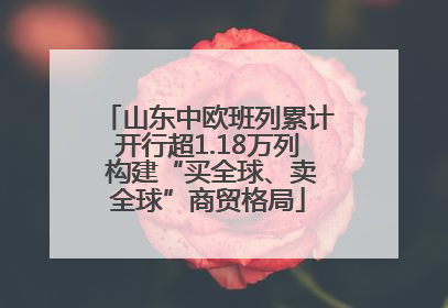 山东中欧班列累计开行超1.18万列 构建“买全球、卖全球”商贸格局