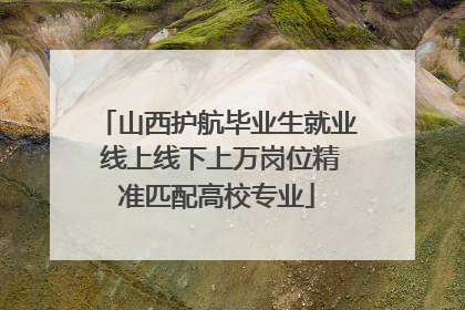 山西护航毕业生就业 线上线下上万岗位精准匹配高校专业