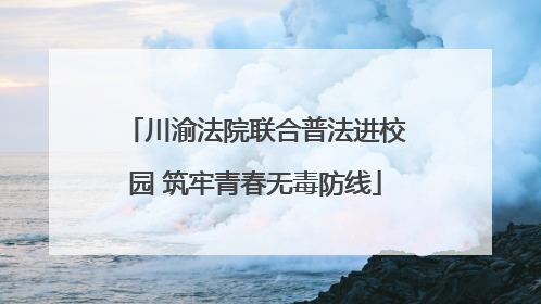 川渝法院联合普法进校园 筑牢青春无毒防线