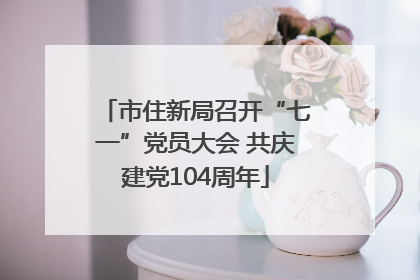 市住新局召开“七一”党员大会 共庆建党104周年