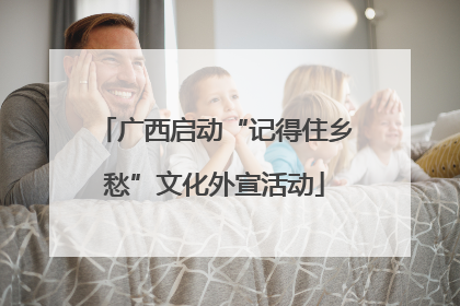 广西启动“记得住乡愁”文化外宣活动