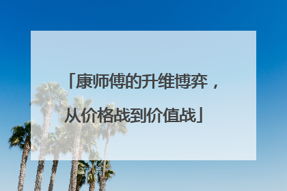 康师傅的升维博弈，从价格战到价值战