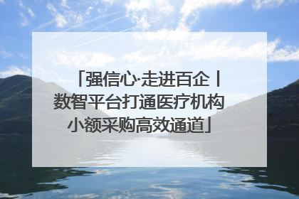 强信心·走进百企丨数智平台打通医疗机构小额采购高效通道