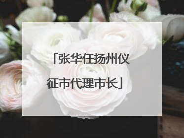 张华任扬州仪征市代理市长