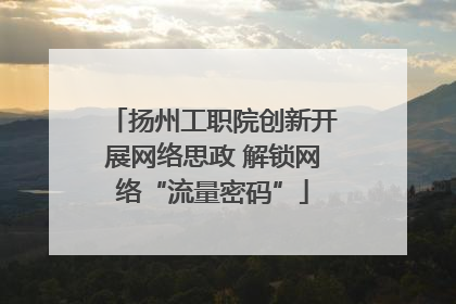 扬州工职院创新开展网络思政 解锁网络“流量密码”