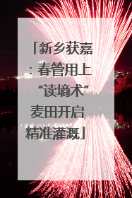 新乡获嘉：春管用上“读墒术” 麦田开启精准灌溉