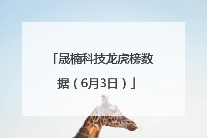 晟楠科技龙虎榜数据（6月3日）