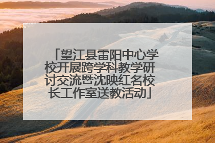望江县雷阳中心学校开展跨学科教学研讨交流暨沈映红名校长工作室送教活动