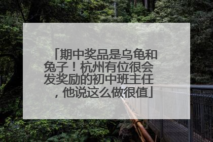 期中奖品是乌龟和兔子！杭州有位很会发奖励的初中班主任，他说这么做很值