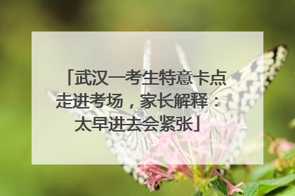 武汉一考生特意卡点走进考场，家长解释：太早进去会紧张