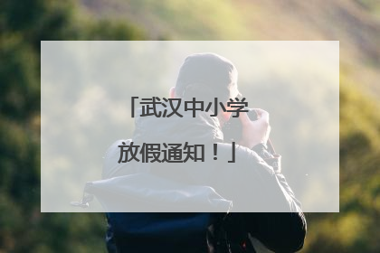 武汉中小学放假通知！