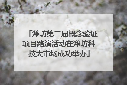 潍坊第二届概念验证项目路演活动在潍坊科技大市场成功举办