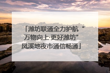 潍坊联通全力护航“万物向上·更好潍坊”凤溪地夜市通信畅通