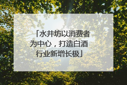 水井坊以消费者为中心，打造白酒行业新增长极