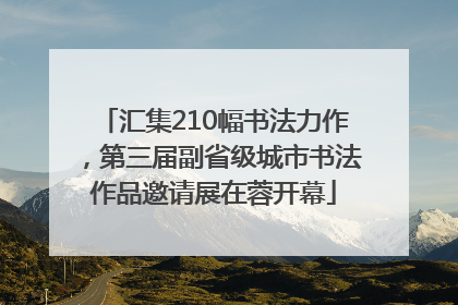 汇集210幅书法力作，第三届副省级城市书法作品邀请展在蓉开幕