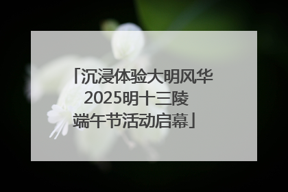 沉浸体验大明风华 2025明十三陵端午节活动启幕