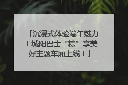 沉浸式体验端午魅力！城阳巴士“粽”享美好主题车厢上线！