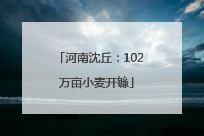 河南沈丘：102 万亩小麦开镰