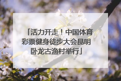 活力开走！中国体育彩票健身徒步大会昆明卧龙古渔村举行