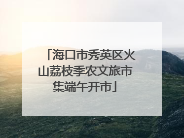 海口市秀英区火山荔枝季农文旅市集端午开市