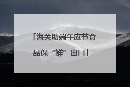 海关助端午应节食品保“鲜”出口